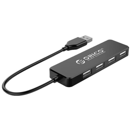 Концентратор USB 2.0 Orico FL01 4 x USB 2.0 черный