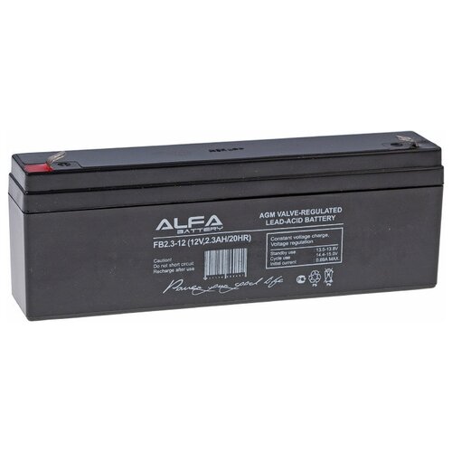 Свинцово-кислотный аккумулятор ALPHA BATTERY FB 2.3-12 (12 В, 2.3 Ач)