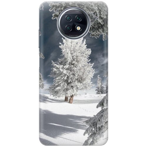 фото Силиконовый чехол на xiaomi redmi note 9t / сяоми редми ноут 9т с принтом "заснеженные деревья gosso