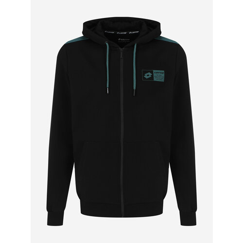 Толстовка Lotto BLOCCO FULL ZIP HOODY, размер L, черный