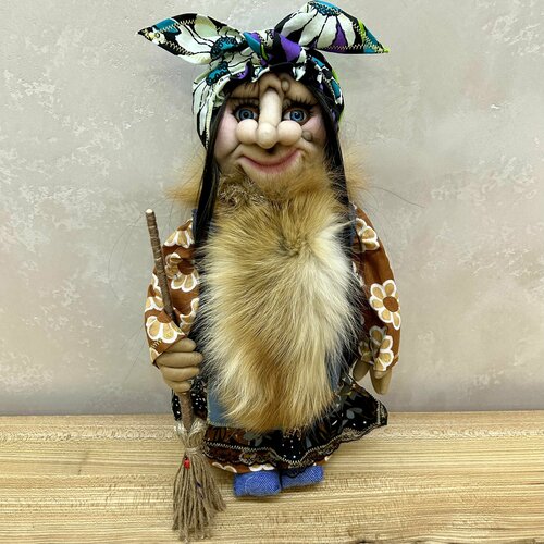 Кукла-оберег ручной работы Баба Яга бабка домовиха 50 см 10990₽