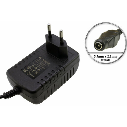 Зарядное устройство аккумулятора 6V 55mm x 21mm female гнездо AC6-1000 для крановых весов Мидл с аккумуляторной батареей напряжением 6V 166000₽