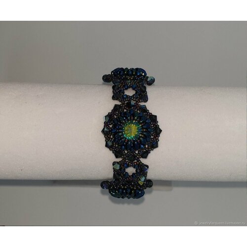 Браслет, Swarovski Zirconia, 1 шт., размер 17.5 см, размер M, бирюзовый