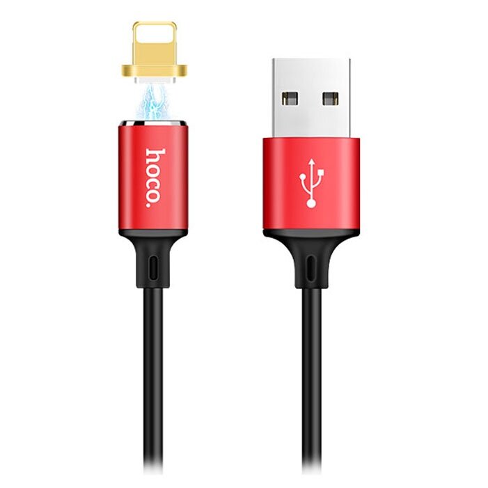 Кабель USB Hoco U28 Magnetic Lightning, 1м, красный