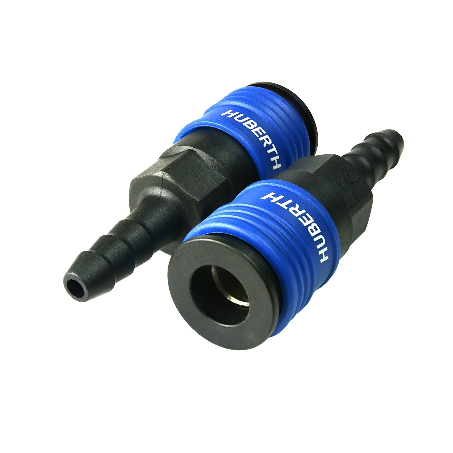 фото Муфта БРС немецкого типа Huberth с ёлочкой под шланг D8 мм пластик+металл (5 шт.)