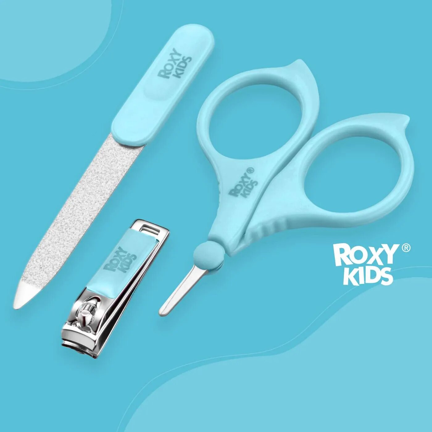 Маникюрный набор ROXY-KIDS детский 3в1 цвет голубой