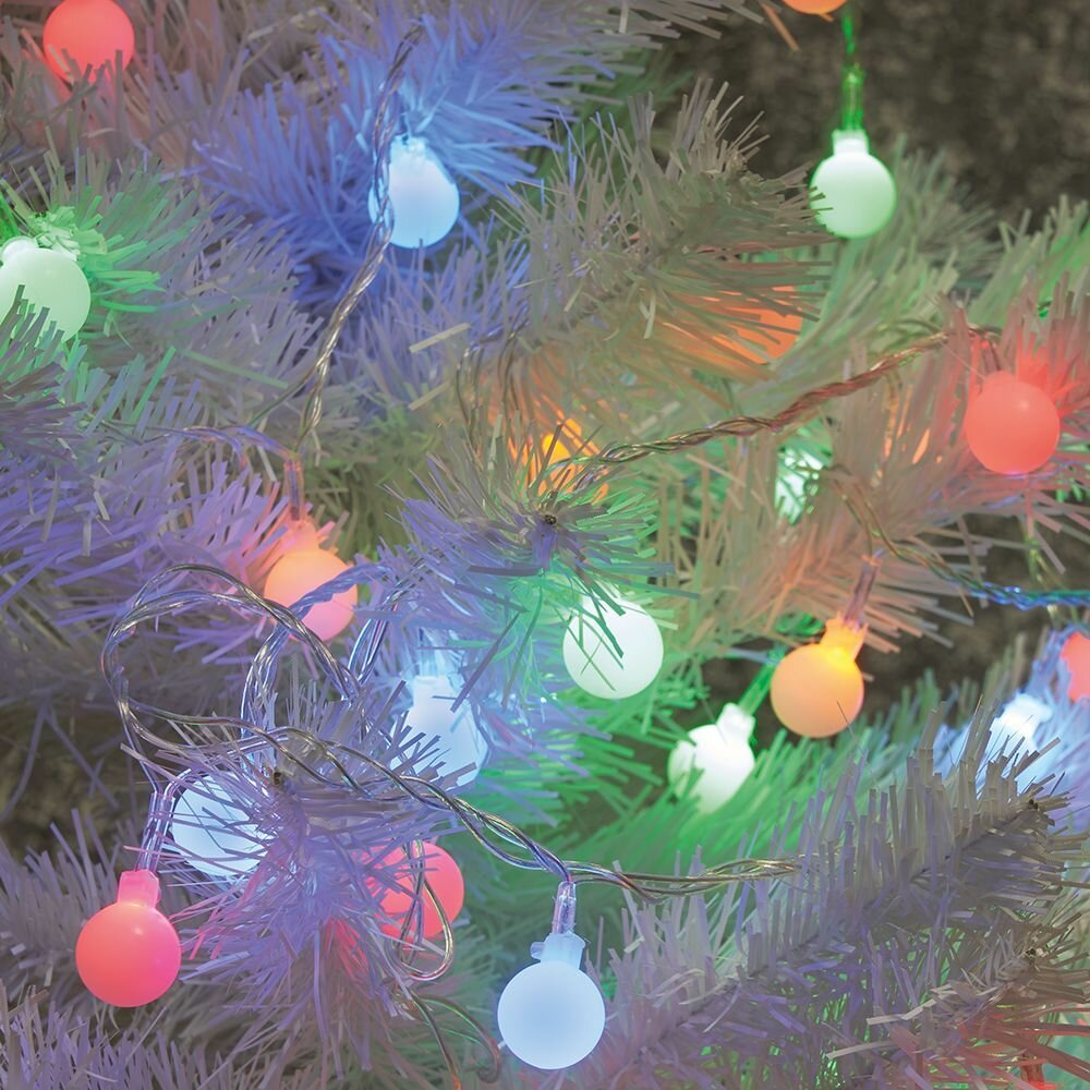 Светодиодная гирлянда новогодняя для дома Шарики / 5 м мультиколор / Feron CL555 26762