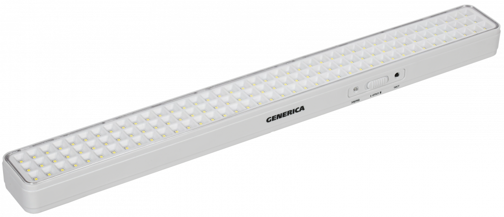 IEK GENERICA св-к св/д аварийный аккум. 120LED 12W(540lm) Li-Ion 3000mAh 6/3ч. непост