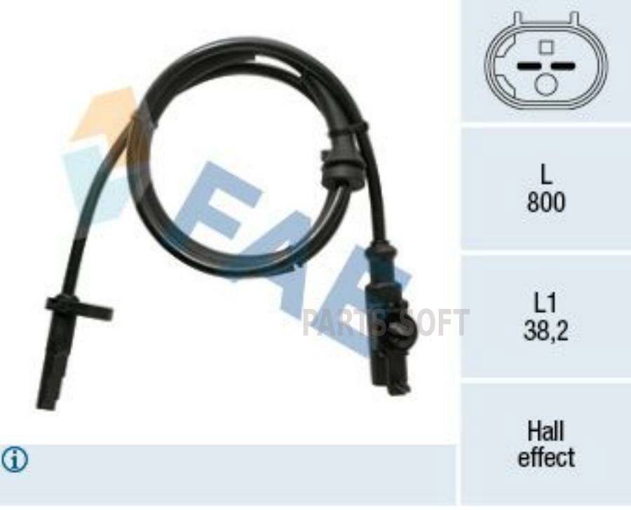 Wheel Speed Sensor - Abs FAE арт. 78222