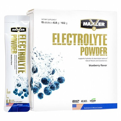 Electrolyte Powder, 15 пакетиков x 6,8 г [102 г], Lemon Raspberry / Лимон Малина ys 972 electrolyte analyzer machine hospital laboratory blood electrolyte analyzer medical wholesale price