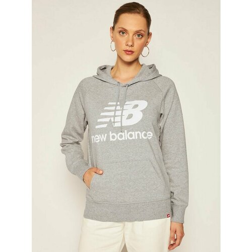 Худи New Balance, размер XS [INT], серый fall driving frog hoodie unisex weatshirt oversize hoodie harry styles hoodies streetwear new pullovers fashion