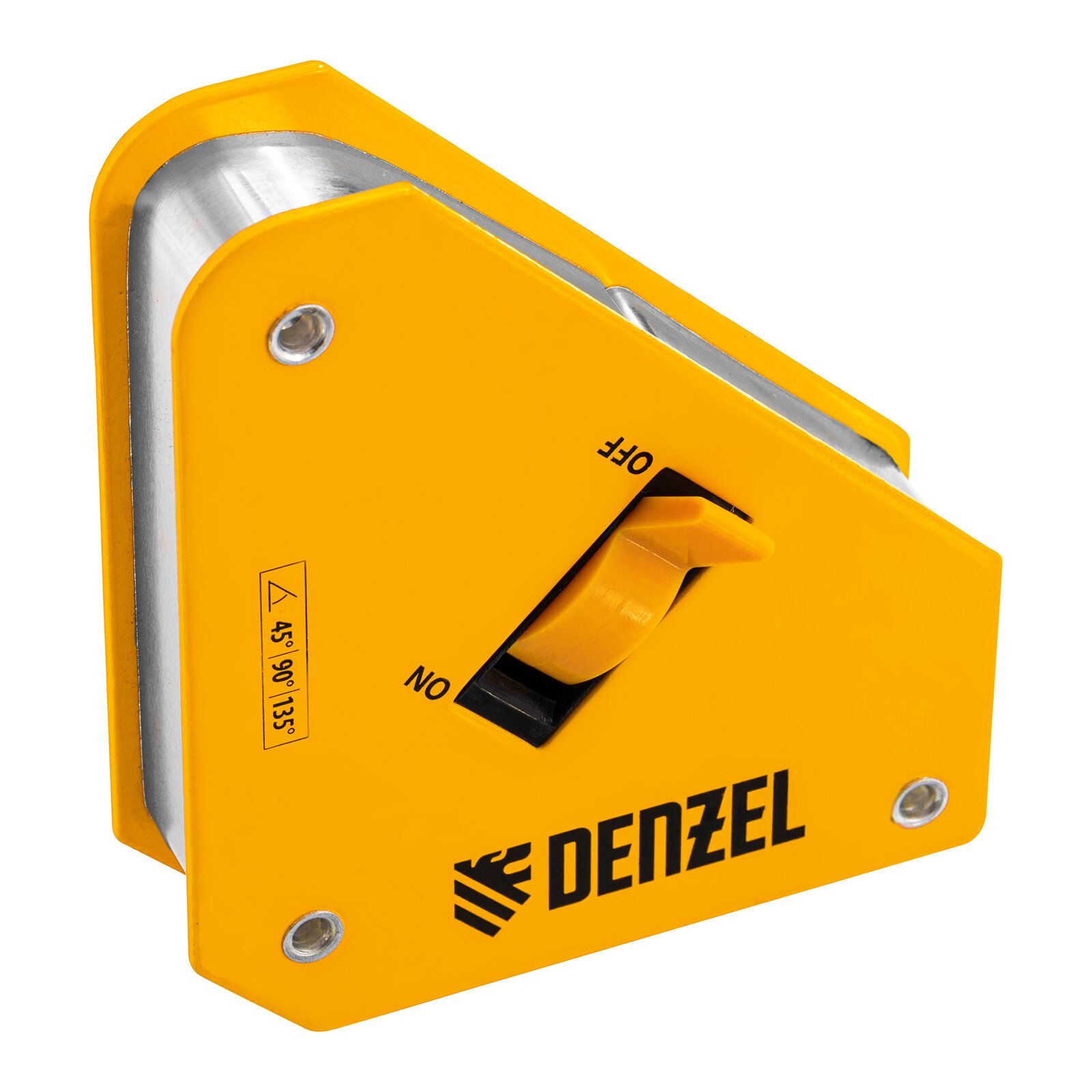 Фиксатор магнитный отключаемый для сварочных работ усилие 30 LB, 45х90 град.// Denzel 97561