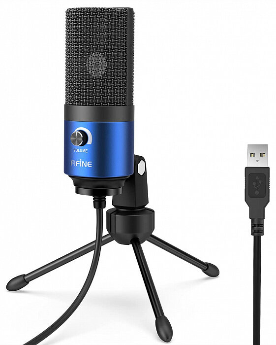 Конденсаторный микрофон для компьютера Fifine K669 (Blue)