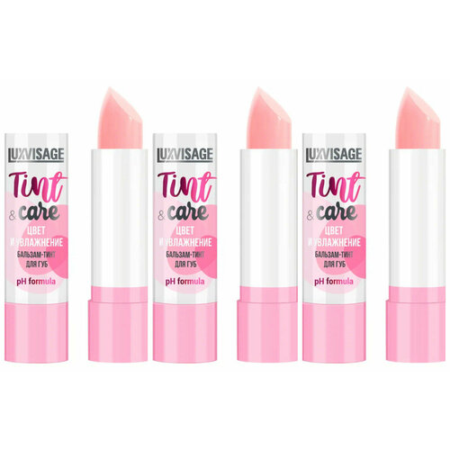 Бальзам-тинт для губ LuxVisage Tint & care pH formula, цвет и увлажнение, 01 Rose 3,9 гр. 3 шт.