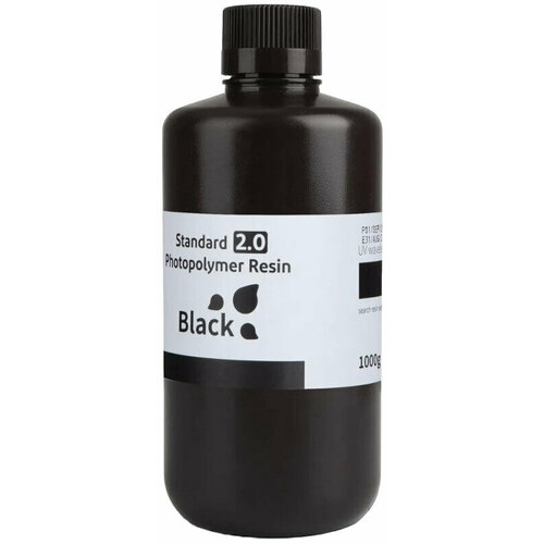 Фотополимер Elegoo Standard Resin V2.0 Чёрный, 1 л conjure sculpt 405nm uv photopolymer resin for elegoo mars anycubic sla lcd 3d printer chitu resin jamg he