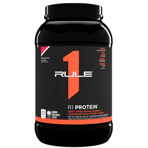 rule one pro6 protein 900 г vanilla ice cream Rule One R1 Protein (900 гр) (клубника со сливками)