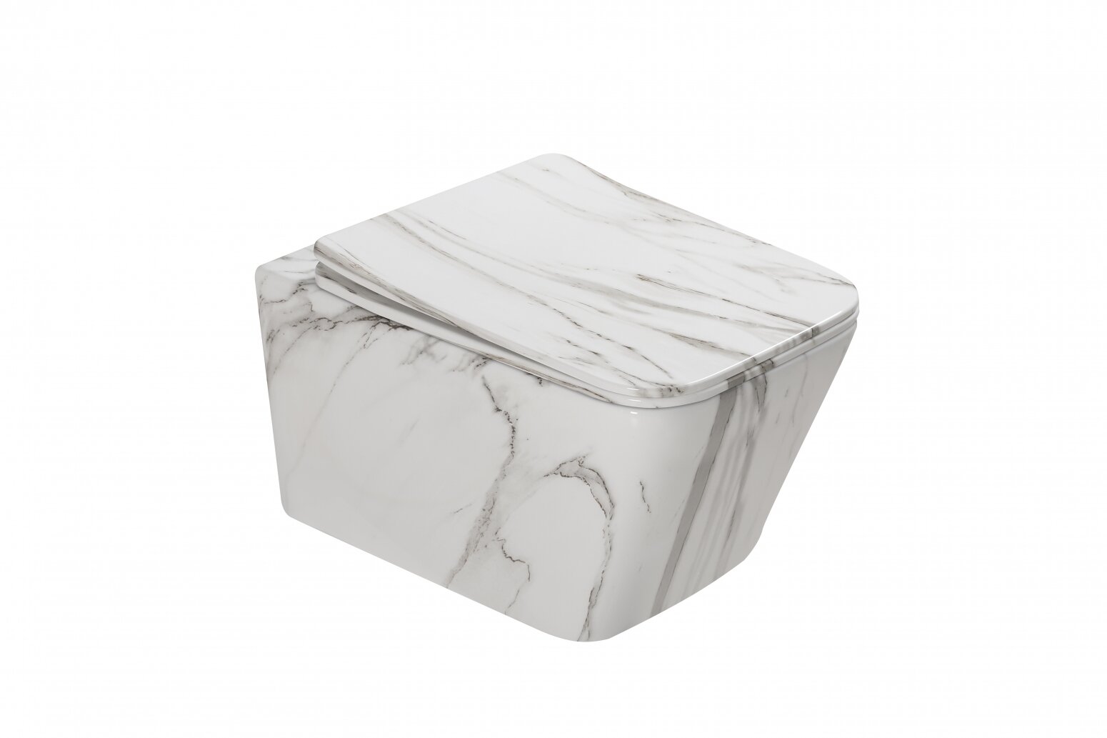 фото Унитаз подвесной SantiLine SL-5007MRB под мрамор