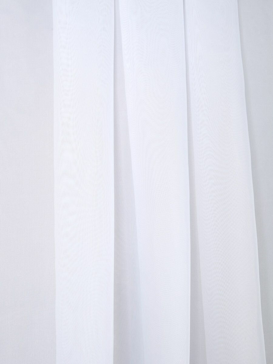 Ткань тюлевая вуаль однтонная белый