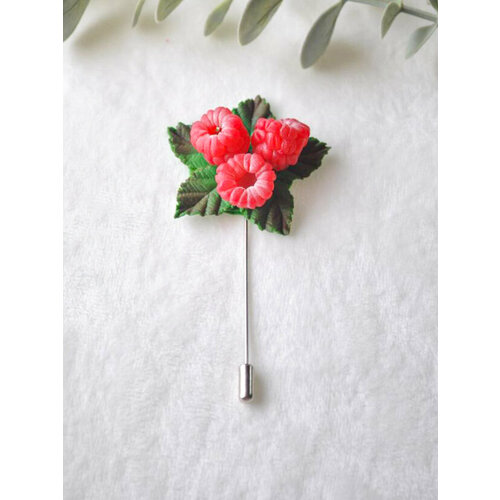 Брошь Unicorn Clay, малиновый