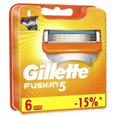 Кассеты сменные Gillette, Fusion, 6 шт