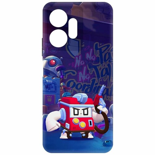 Чехол-накладка Krutoff Soft Case Brawl Stars - V8-БИТ для INFINIX Zero 20 черный чехол накладка krutoff soft case brawl stars v8 бит для infinix zero 20 черный