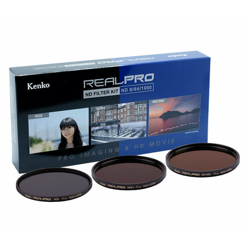 Светофильтры Kenko Real Pro ND KIT 8/64/1000, 77mm фильтр нейтрально серый kenko 67s realpro nd1000