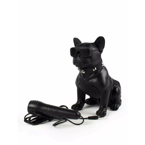 Музыкальная беспроводная Bluetooth колонка с микрофоном собака бульдог 21 см DOG BULDOG CH-M10М 3299₽