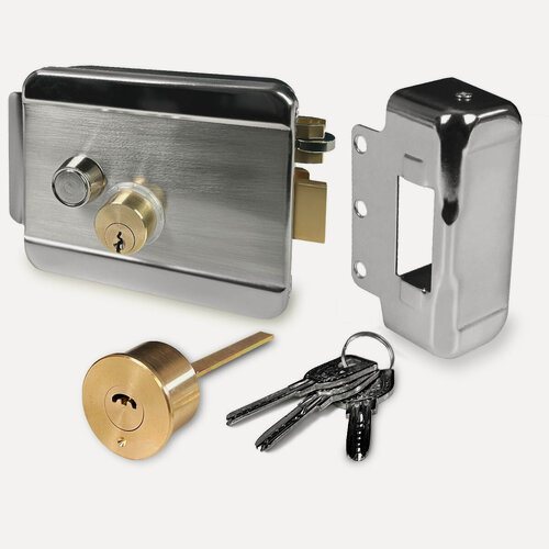 Изображение товара Электромеханический замок накладной PS-link PS-EML-SS всепогодный, никелированная сталь