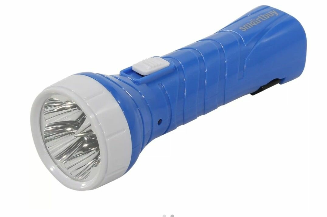Аккумуляторный светодиодный фонарь 5 LED с прямой зарядкой Smartbuy синий (SBF-99-В)