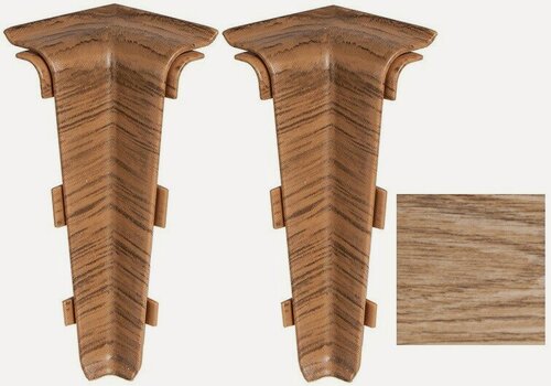 Изображение товара Угол для плинтуса Arbiton Indo, внутренний, цвет 11 Дуб Скальный, 2шт.