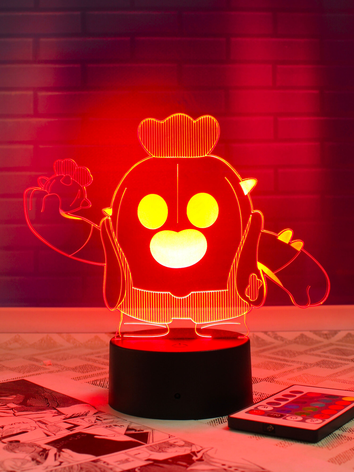 Ночник Игра Бравл Старс - Brawl Stars . Подарок геймеру — декор для игровой комнаты с символикой популярных игр, узнаваемыми персонажами и атмосферой киберспорта. — фото 1