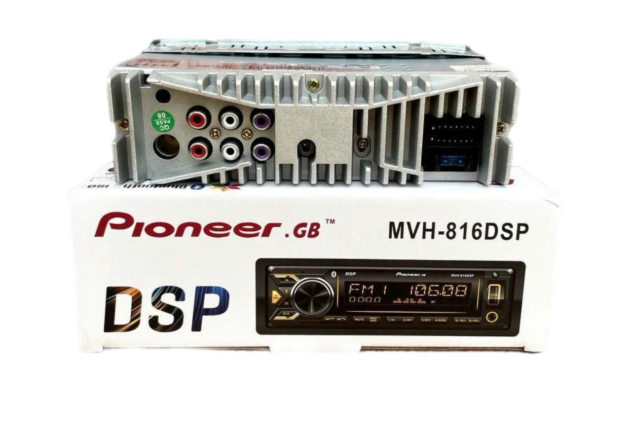 Магнитола Процессорная Pioneer GB MVH-816 DSP 55Wx4 Bluetooth AUX USB Управление с приложения 40 настроек эквалайзера — фото 1