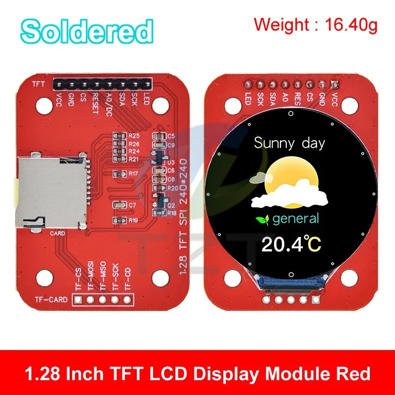 TFT-дисплей 1.28", круглой формы, GC9A01, для Arduino