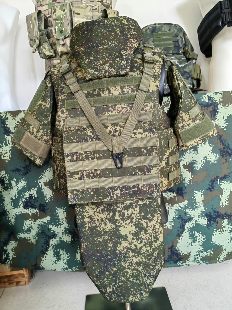 Бронежилет с пакетами свмпэ + бронепластинами 6 класса + карманы + аптека