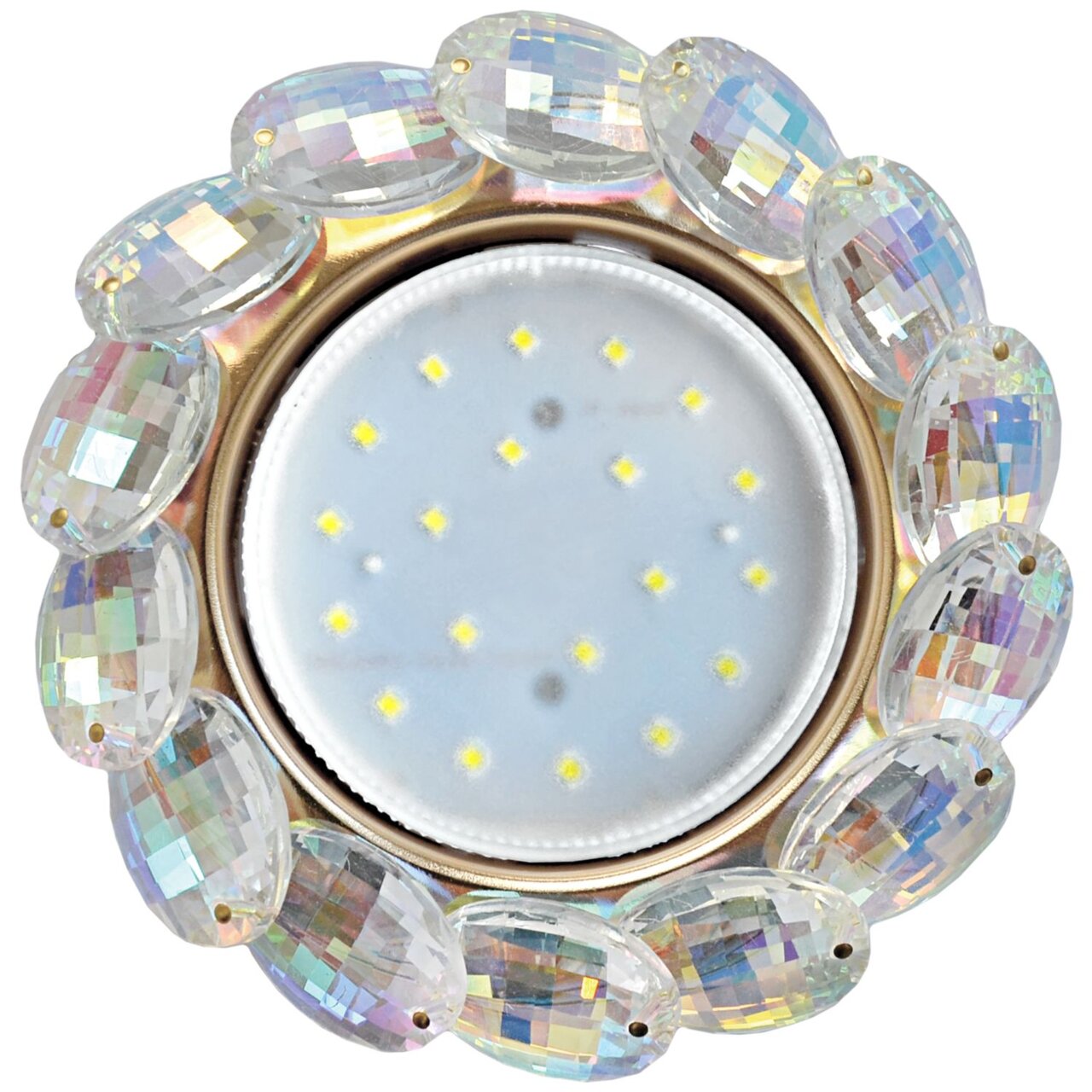 Светильник встраиваемый ECOLA GX53 56x125 мм золотой