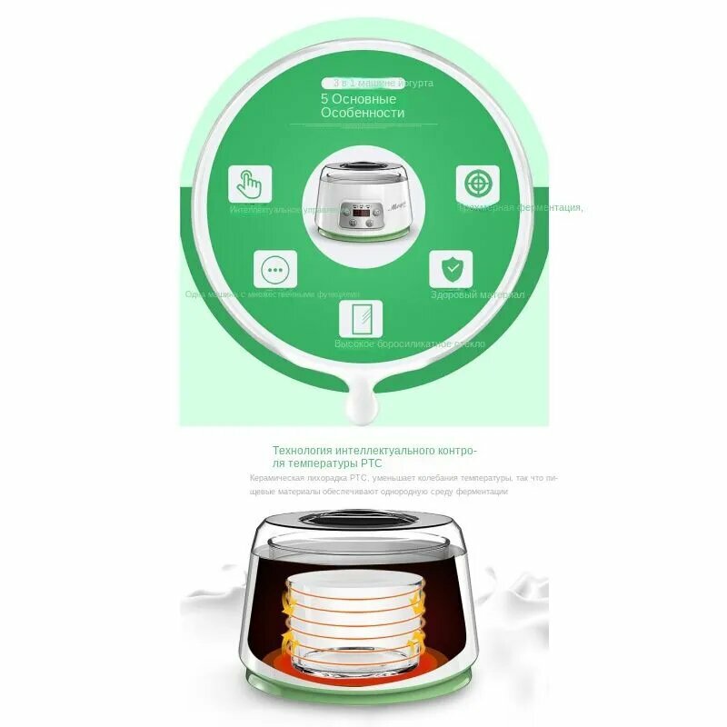 Йогуртницы Xiaomi Многофункциональная йогуртница большой емкости