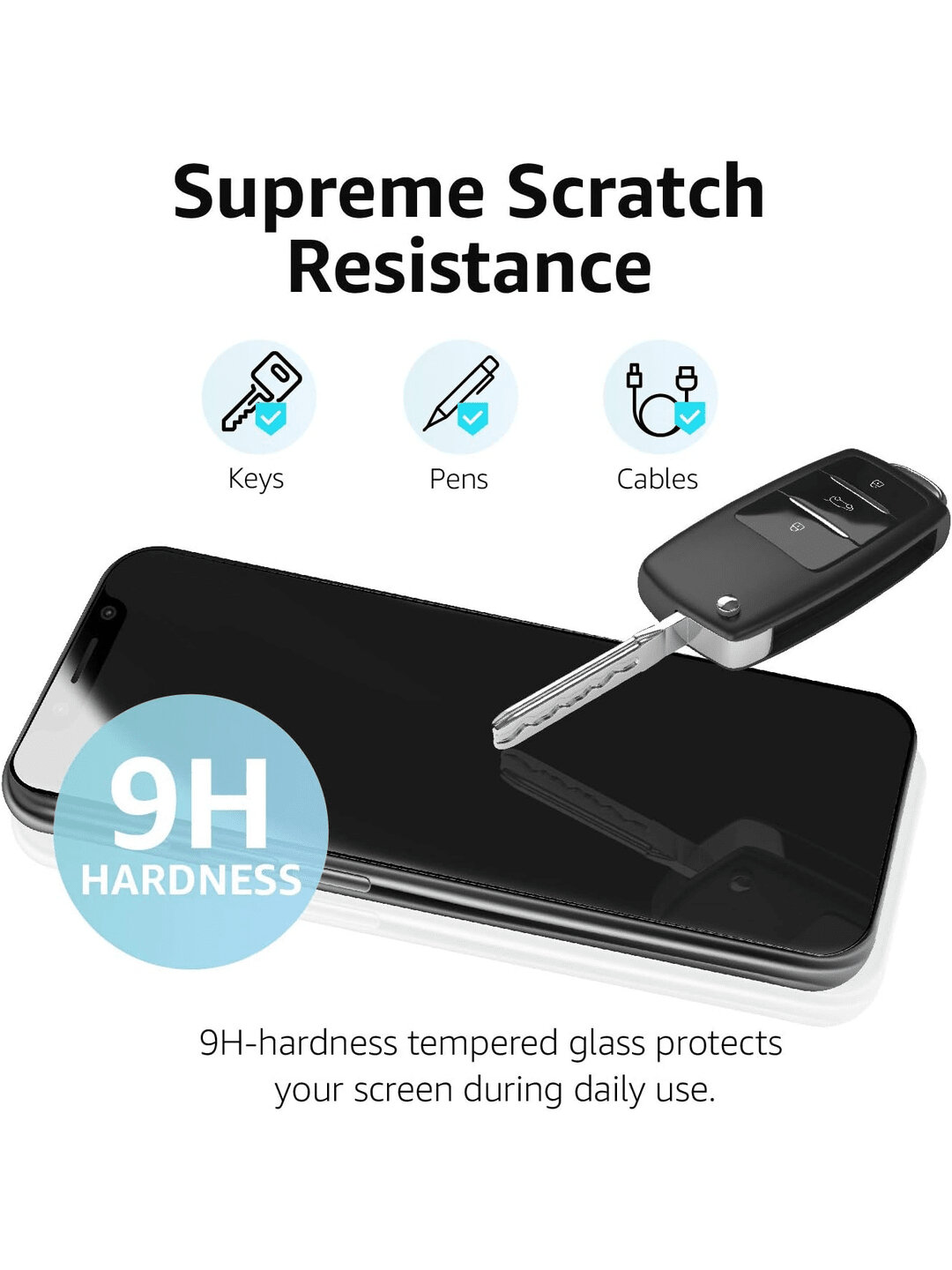 Защитное стекло антишпион для iPhone X/XS/11Pro — фото 1