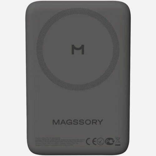 Изображение товара Внешний аккумулятор Magssory Core 10K, MagSafe, темно-серый(PBN013m)