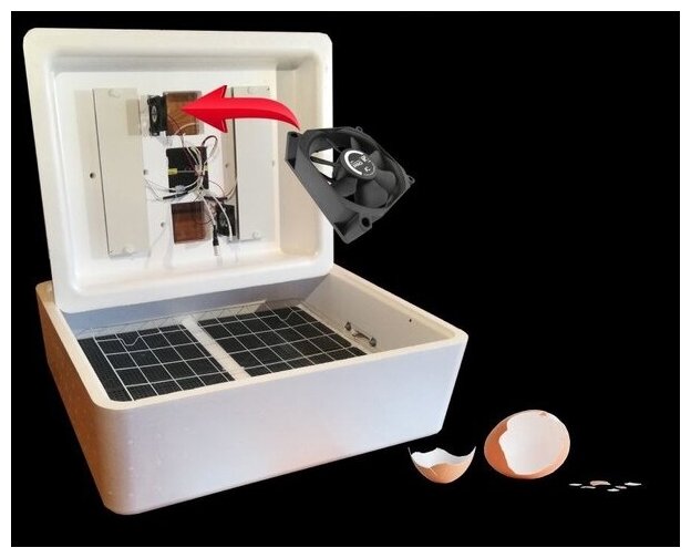 Инкубатор 104 яйца авт. поворот цифровой терм. 220/12В н/н 64 "Несушка" - фотография № 3