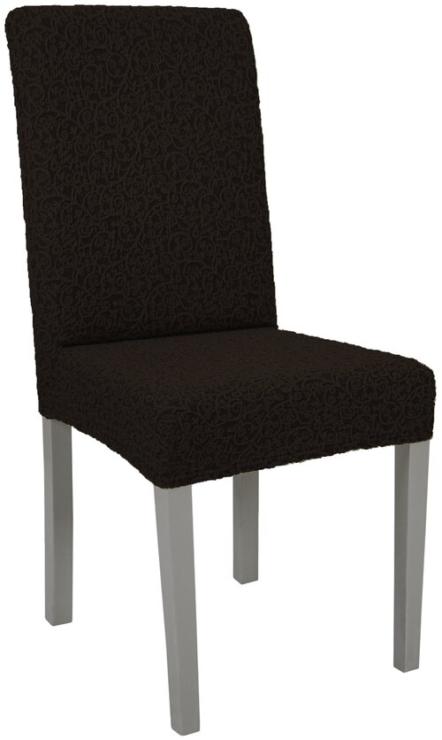 Чехлы Venera на стулья со спинкой Жаккард Venera, цвет Кофе