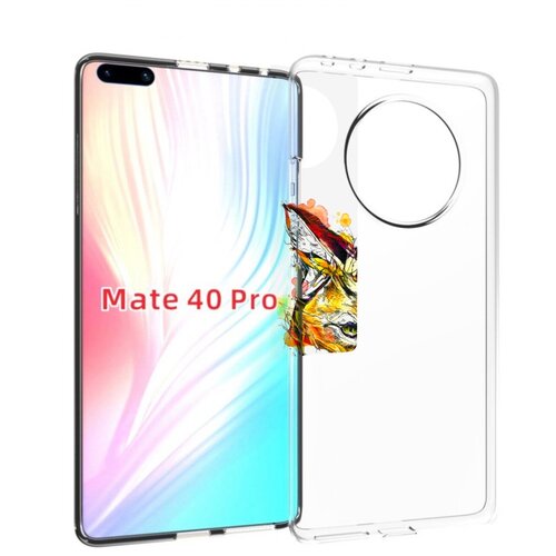 Чехол MyPads Акварельная лиса для Huawei Mate 40 Pro (NOH-NX9) задняя-панель-накладка-бампер