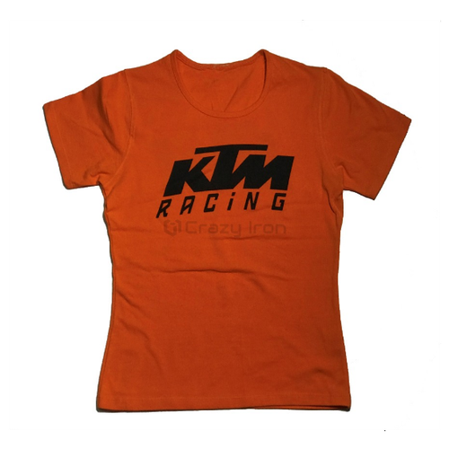 Мотофутболка женская CRAZY IRON KTM, orange (S)