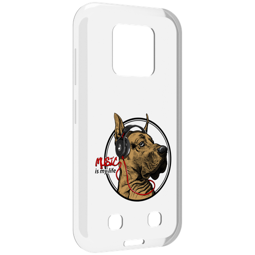 Чехол MyPads музыкальная собака для Oukitel WP18 задняя-панель-накладка-бампер чехол mypads собака с книжками для oukitel wp18 задняя панель накладка бампер