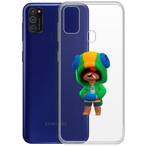 фото Чехол-накладка clear case brawl stars-леон для samsung galaxy m21/m30s (m215/m307) krutoff group