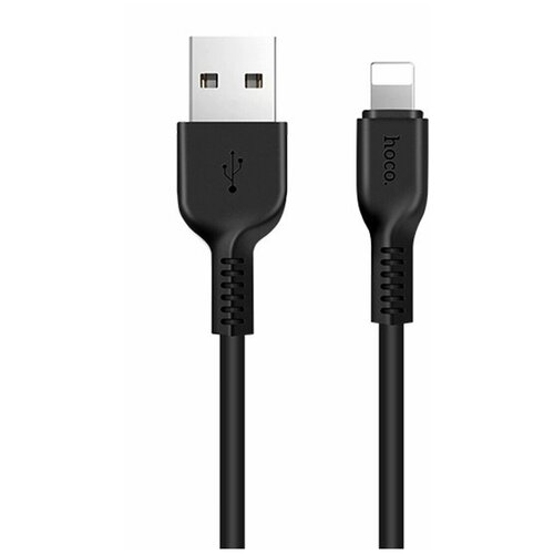 Кабель HOCO Lightning для iPhone / iPad / iPad mini / iPod Touch - 1м. (черный) кабель питания и передачи данных usb apple 8pin robiton 1м черный