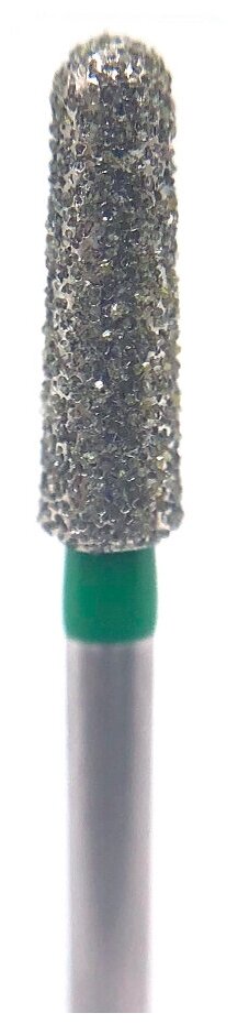 Бор алмазный Ecoline E 856 C, конус закругленный, под турбинный наконечник, D 1.8 мм, зеленый