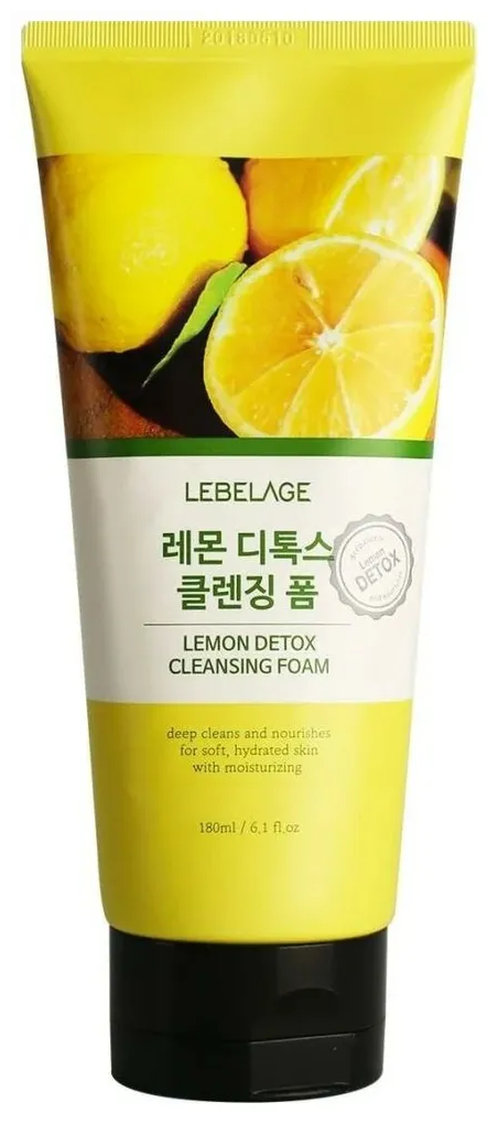 Пенка для умывания с экстрактом лимона Lebelage Lemon Detox Cleansing Foam, 180 мл