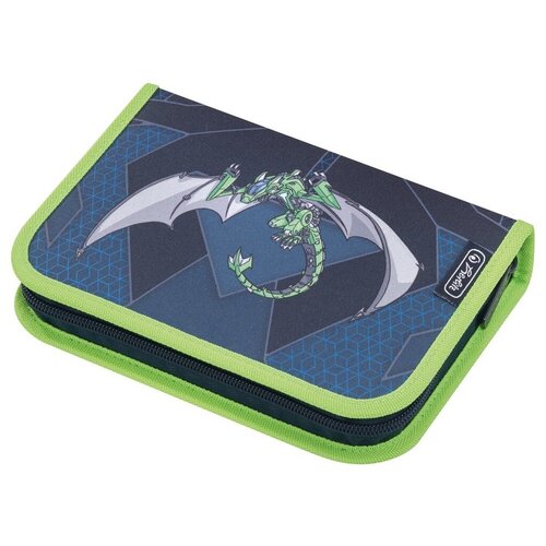 фото Herlitz пенал 19 предметов green robo dragon 50014224