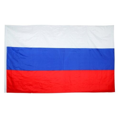 Флаг России, 150 х 250 см, карман для древка 3 см, полиэфирный шёлк flag флаг россии триколор 40х60 3 шт