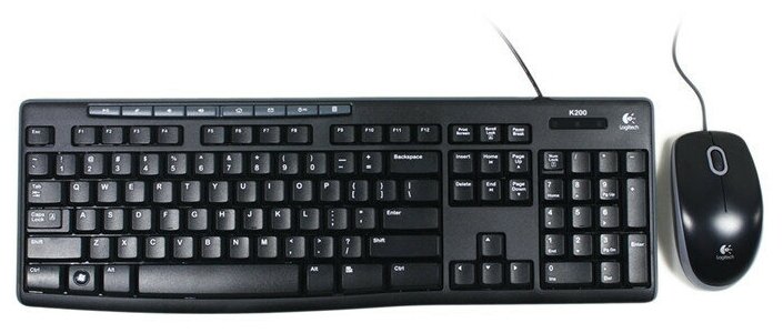 Комплект клавиатуры и мыши Logitech MK200